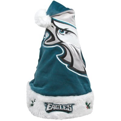 Philadelphia Eagles 2011 Colorblock Runoff Plush Santa Hat (Quantity of 1)