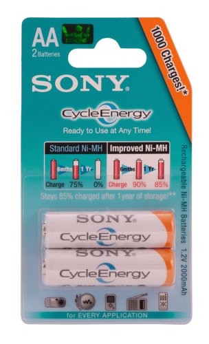 Childrens Toyshop  Electronics : Sony 2x AA 2000mAh Cycle Energy Blue Blister Pack