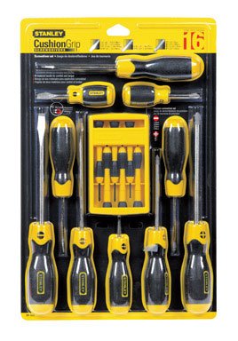 Stanley 94-549 16-Piece Cushion Grip Screwdriver Set