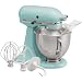 KitchenAid KSM150PSAQ Stand Mixer, Martha Stewart Blue Collection Artisan 5 Qt. Aqua Sky