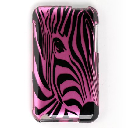 (FunkyPink Zebra) Zebra Snap On Case for Itouch 2nd and 3rd generation Ipod Touch 8G 16G 32GB 64GB