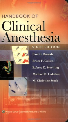 handbook of clinical anesthesia barash handbook of clinical anesthesia