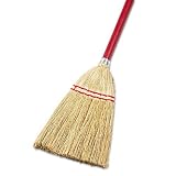 UNISAN Lobby/Toy Broom, Corn Fiber Bristles, 39 Inch Wood Handle, Red/Yellow (951T)