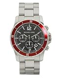 Michael Kors - Men's Black Dial Stainless Steel Chronograph Watch MK8122