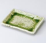 灰釉芦長角銘々皿　5個組 【美濃焼　和皿】