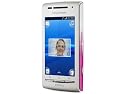 Sony Ericsson X8 mobile phone white/pink with Zusatzcover white sim-free unbranded o