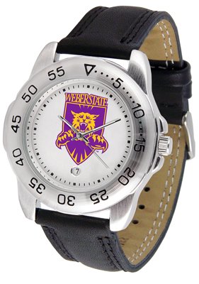 Weber State Wildcats NCAA Mens Leather Sports Watch