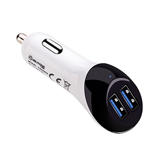 Car Charger,4.8A/24W Dual USB Smart Port Car Charger Auto Adapter for Apple iPhone 6/6 Plus,6s/6s Plus,iPhone 7/7 Plus,iPad Air 2,Pro,mini;Samsung Galaxy Note 7,Note Series,S Series & Edge Models