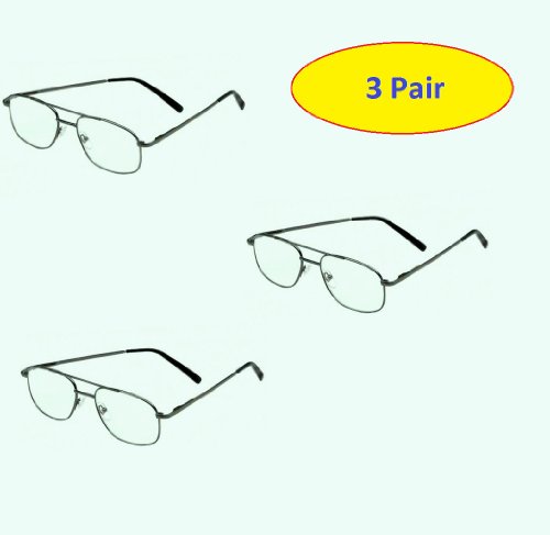 Best Price 3 Pairs 1.50 strength Foster Grant Titanium Reading Glasses Hardy 1.50