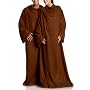 Pike Street Fleece Cuddly Wrap, Brown, Set of 2