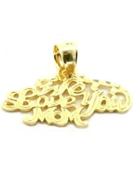We Love You Mom Charm 14k Gold 16mm