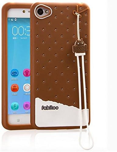 Fabitoo® Lenovo Sisley S90 Case, 3d Cute Cartoon Silicone Back Cases Covers for Lenovo Sisley S90 (Chocolate)