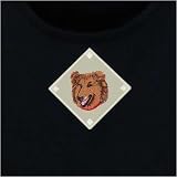 Collie Pawprint Pajamas with Embroidered Patch - Small/Medium