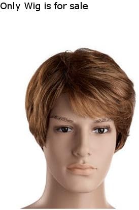 New Stylish Cropped Cut Blonde Highlight Synthetic Hair Wig For Mannequin