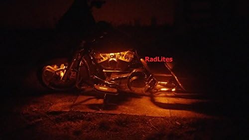 Orange LED Light Kit Motorcycle, Street, Sport, UTV, Golf Cart, 6X4 with Remote and EFX!