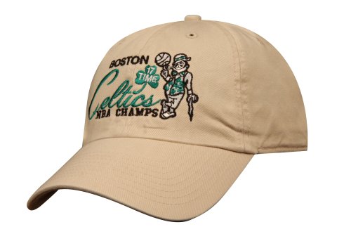 Buy Boston Celtics 17-Time NBA Champs Clean-Up Adjustable Baseball Cap (Natural) by Twins Enterprise, Inc.
