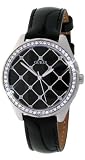 Guess - W60005L2 - Netted - Montre Femme - Quartz Analogique - Cadran Argent - Bracelet Cuir Noir
