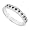 10K White Gold Black Diamond Wedding Anniversary Band Ring size 4 (0.11 cttw, SI Clarity)