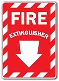 Fire Extinguisher with Arrow Sign - 10 x 14 OSHA Safety Sign