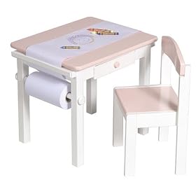 Guidecraft Art Table-and-Chair Set- Red by GuideCraft