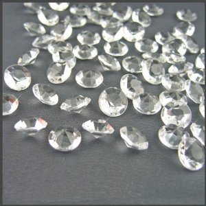 2000 Diamond Table Confetti Wedding Bridal Shower Party Decorations 1 Carat/ 6.5mm Clear