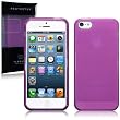 TPU Gel skin Handytasche Case Etui H�lle f�r Apple iPhone 5 Transluzent Violett Lila