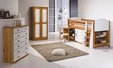from Verona Design Verona Design Antique Pine/White Mid Sleeper Compact Bed Set 30 with Secured Ladder inc. Pull out Desk, 3+2 Chest and Book Case, Excluding Mattress Model WHMIDBEDSET