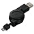 iBUFFALO USBケーブル 2.0対応 A-TYPE:microB 巻き取り 0.8m ブラック BSMPC02U08BK