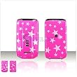 Pink with Silver Stars SNAP-ON COVER HARD CASE PHONE PROTECTOR for Huawei M318 M-318 [Beyond Cell Packaging]
