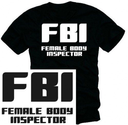 Coole Fun T-Shirts FBI female body inspector  t-shirt, schwarz/weiss, Gr&ouml;sse: XXL Preisvergleich