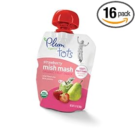Plum Organics Mish Mash, Strawberry, 3.17-Ounce Pouches (Pack of 16)