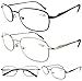 Eyekepper 4 Pairs Reading Glasses Metal Frame +1.75 Reader Eyeglasses with Spring Hinges for Men Women Reading