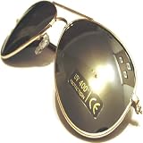 Gold Mirrored Aviator Sunglasses with Fully Reflective Lenses Mens and Womens Fashion