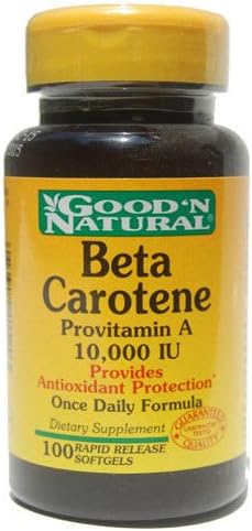 2 x Good'N Natural Beta Carotene Provitamin A 10000 IU 100 SGels, FRESH