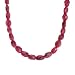Necklace With 100.00ctw Genuine Rubies in 925 Sterling silver. Total item weight 23g Length 18in