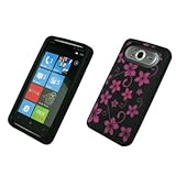 Hot Pink Hawaiian Flower Design Silicone Skin Cover Case for T-Mobile HTC H ....