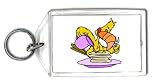Keychain with flapjacks, toucan, pancakes, birds, food, bird  from SHOPZEUS
