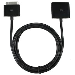 4ft Long 30-pin Male to Female Dock Extender for iPod and iPhone - Black Extension Cable Allows Your iPod or iPhone to Reach up to 4 Feet While Plugged Into Your Dock Allowing for Easy Multitasking, Changing Songs, Dock Usage with an Existing Case, and More