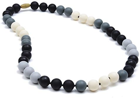 Chewbeads Bleecker Teething Necklace, 100% Safe Silicone - Black