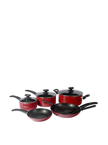 Gordon Ramsay Everyday Chef Non-stick Cookware 10 Piece Set, Red