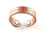 AZTEC STYLE SOLID COPPER MAGNETIC RING FINGER 6MM RINGS NATURAL PAIN THERAPY