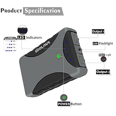 COOLNUT CMPBAD-42 WaterProof Power Bank 10400mAh (Gray)