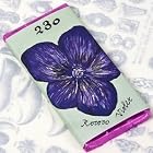 Dark Chocolate Floral Bar with Violet
