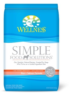 Dry Dog Food With Seafood Recipe:Wellpet OM89308 Wellness Simple Food Solutions Dry Dog Food Rice and Salmon - 26 lb