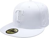 MLB Texas Rangers White on White 59FIFTY Fitted Cap (7 1/2)