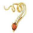 14K Yellow Gold Mexican Fire Opal and Diamond Pendant