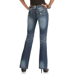 Baby Phat Jeans, Belted Boot Cut, Beverly Wash