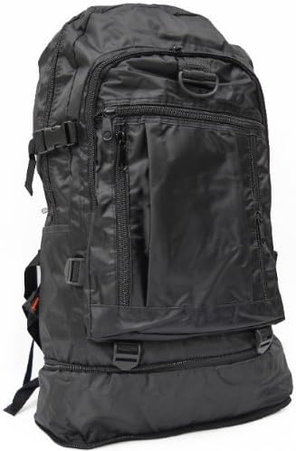 50L Outdoor Sports Hiking Camping Travel Backpack Daypack Shoulder Black Bag