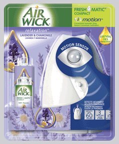 Air Wick Freshmatic Compact Automatic Spray Starter Kit Odor Detect, Lavender and Chamomile, 0.8 Ounce