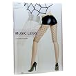 Music Legs Spandex Fence Net Bike Short - Black